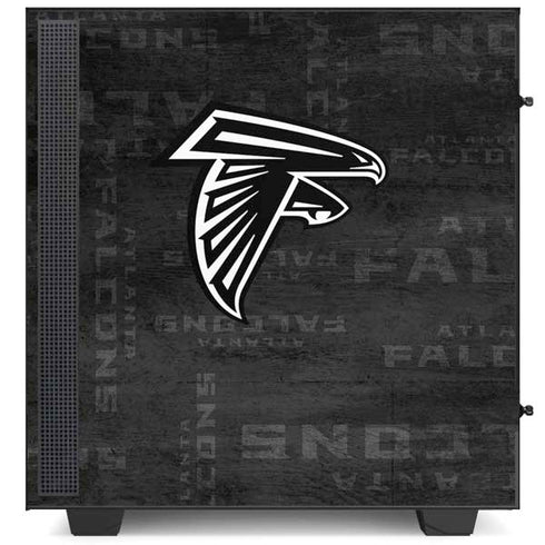 NFL Atlanta Falcons Black & White NZXT H510 Compact ATX Mid-Tower Case Skin