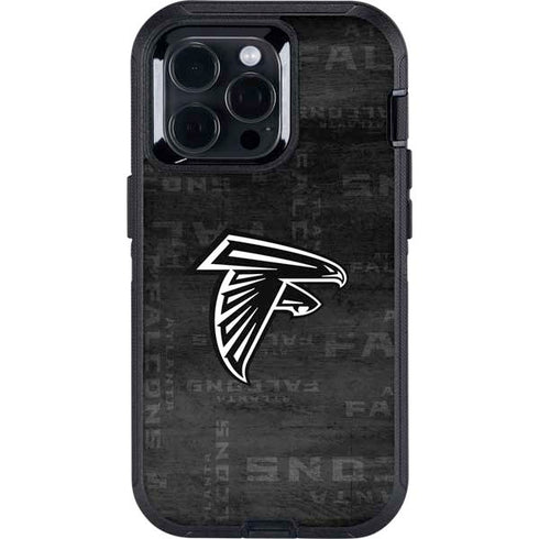 NFL Atlanta Falcons Black & White Otterbox Defender iPhone Skin