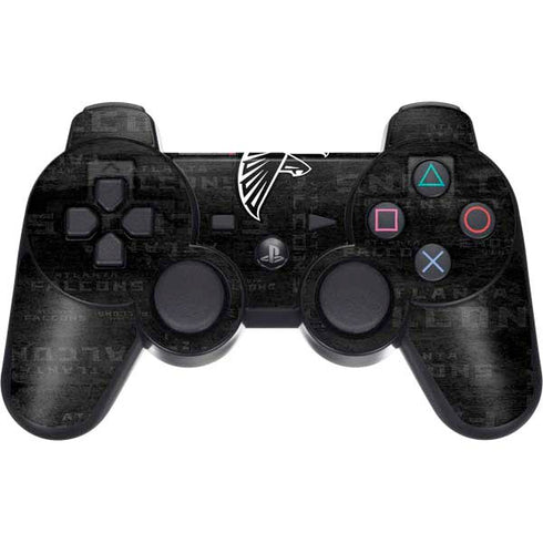 NFL Atlanta Falcons Black & White PS3 Dual Shock wireless controller Skin