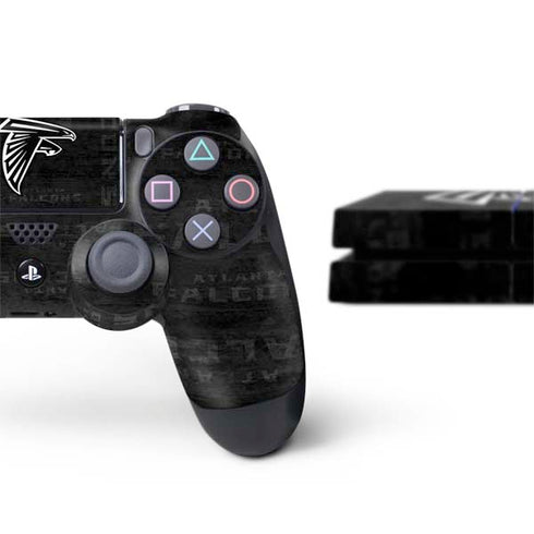 NFL Atlanta Falcons Black & White PS4 Console and Controller Bundle Skin