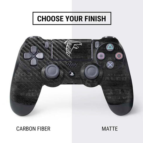 NFL Atlanta Falcons Black & White PS4 Controller Skin