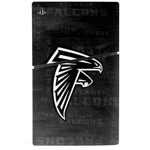 NFL Atlanta Falcons Black & White PS5 Slim Disk Bundle Skin