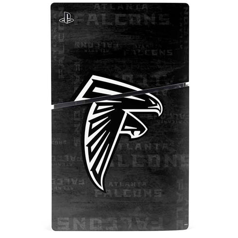 NFL Atlanta Falcons Black & White PS5 Slim Disk Console Skin