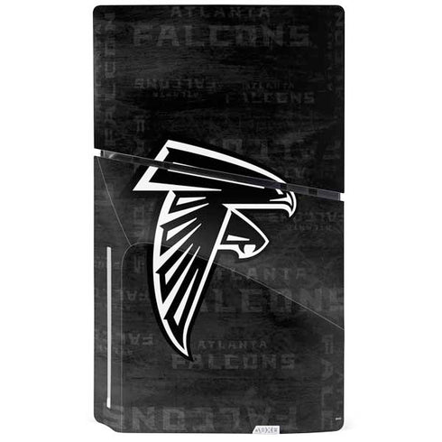NFL Atlanta Falcons Black & White PS5 Slim Disk Console Skin