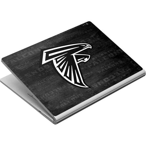 NFL Atlanta Falcons Black & White Surface Book Skin