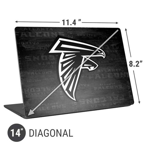 NFL Atlanta Falcons Black & White Universal Laptop 14in (11.4 x 8.2in) Skin