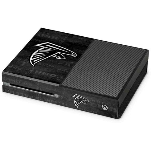 NFL Atlanta Falcons Black & White Xbox One Console Skin