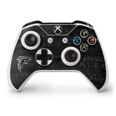 NFL Atlanta Falcons Black & White Xbox One S Controller Skin