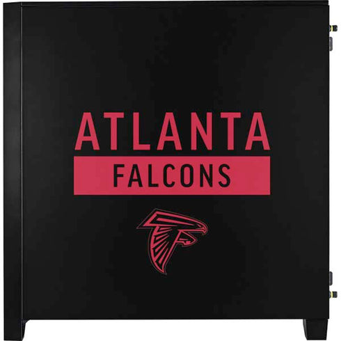 NFL Atlanta Falcons Black Performance Series Corsair 4000D Tempered Glass Mid-Tower ATX Case Skin