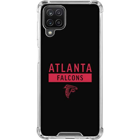 NFL Atlanta Falcons Black Performance Series Galaxy A12 Clear Case
