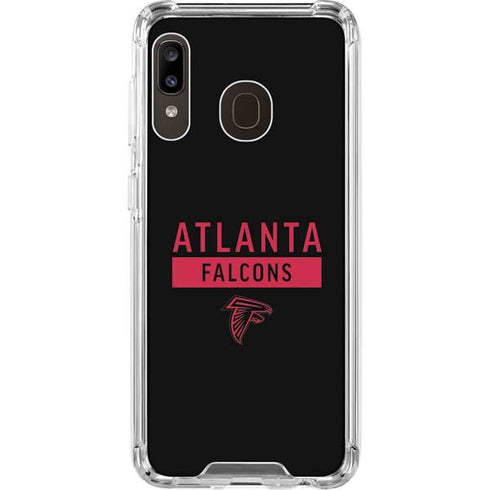 NFL Atlanta Falcons Black Performance Series Galaxy A30 Clear Case