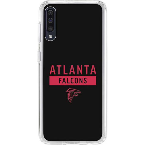 NFL Atlanta Falcons Black Performance Series Galaxy A50 Clear Case