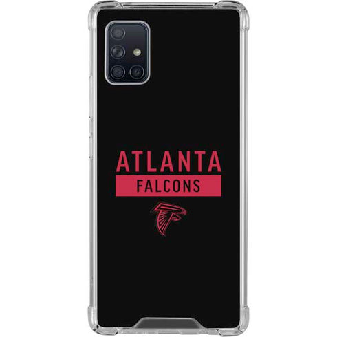 NFL Atlanta Falcons Black Performance Series Galaxy A51 5G Clear Case