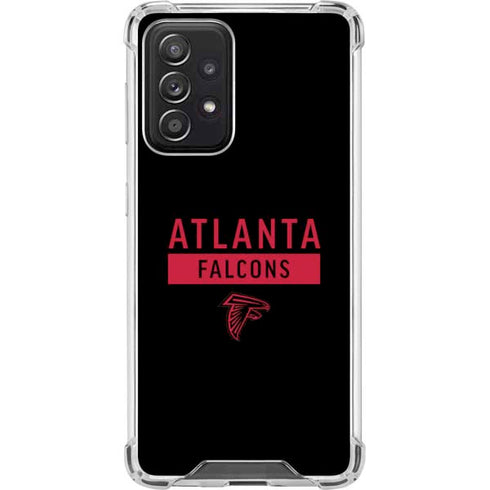 NFL Atlanta Falcons Black Performance Series Galaxy A52 5G Clear Case
