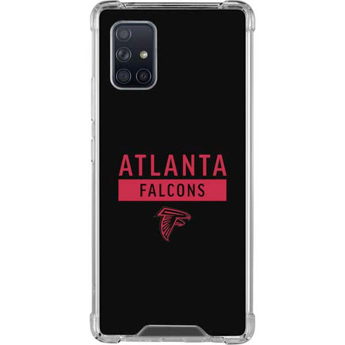 NFL Atlanta Falcons Black Performance Series Galaxy A71 5G Clear Case