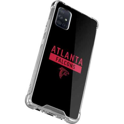 NFL Atlanta Falcons Black Performance Series Galaxy A71 5G Clear Case