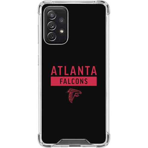 NFL Atlanta Falcons Black Performance Series Galaxy A72 5G Clear Case