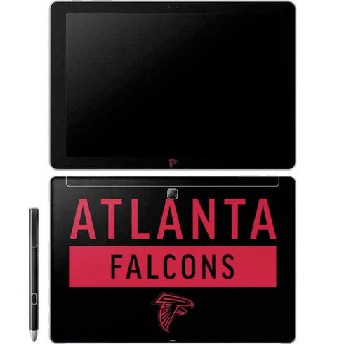 NFL Atlanta Falcons Black Performance Series Galaxy Book 12in Skin