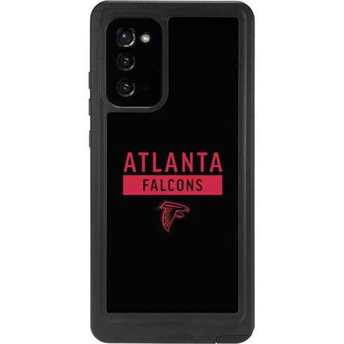 NFL Atlanta Falcons Black Performance Series Galaxy Note20 5G Waterproof Case