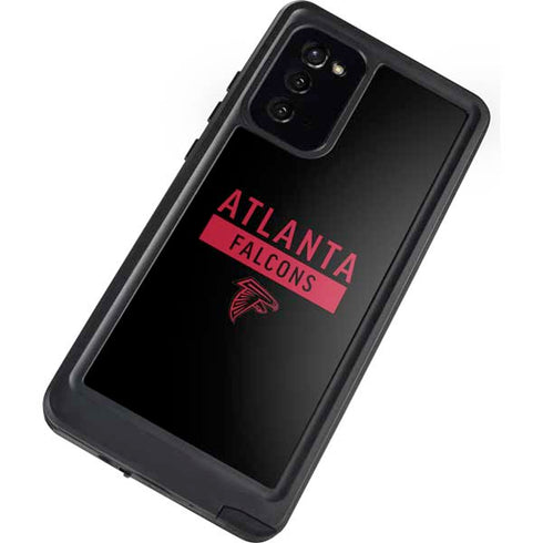 NFL Atlanta Falcons Black Performance Series Galaxy Note20 5G Waterproof Case