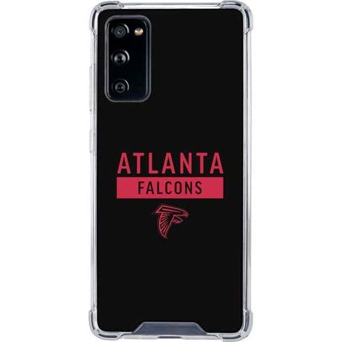 NFL Atlanta Falcons Black Performance Series Galaxy S20 FE Clear Case