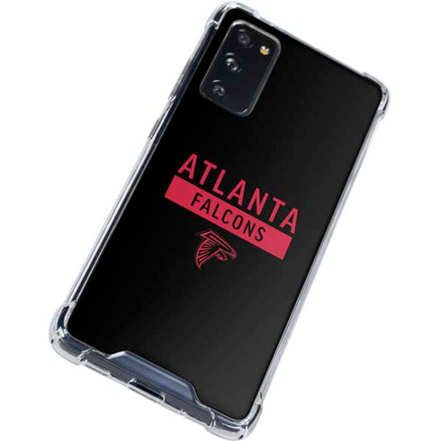 NFL Atlanta Falcons Black Performance Series Galaxy S20 FE Clear Case