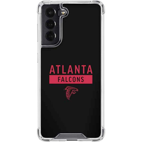NFL Atlanta Falcons Black Performance Series Galaxy S22 Clear Case