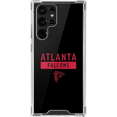 NFL Atlanta Falcons Black Performance Series Galaxy S22 Ultra Clear Case
