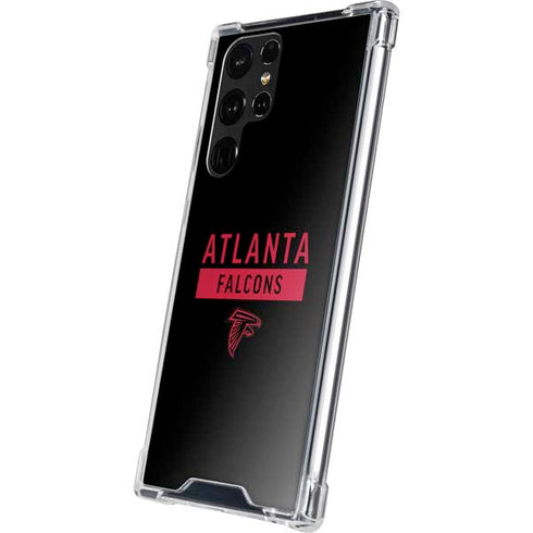 NFL Atlanta Falcons Black Performance Series Galaxy S22 Ultra Clear Case
