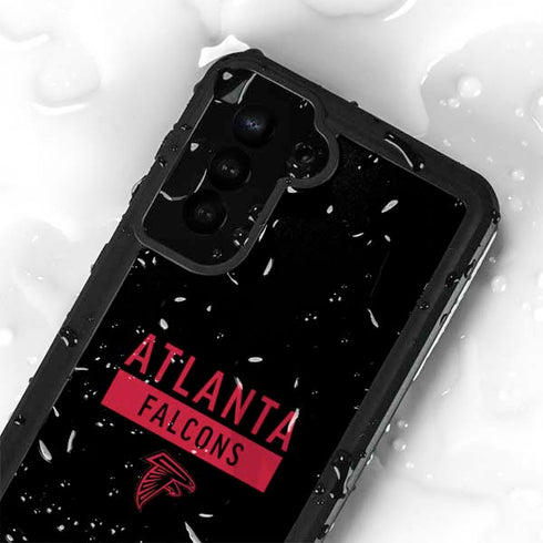 NFL Atlanta Falcons Black Performance Series Galaxy S23 Waterproof Case