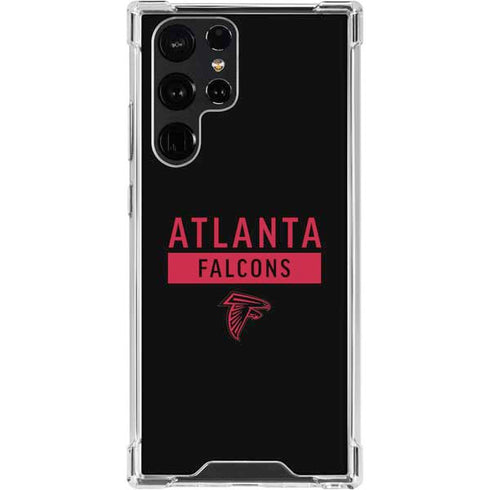 NFL Atlanta Falcons Black Performance Series Galaxy S24 Ultra Clear Case
