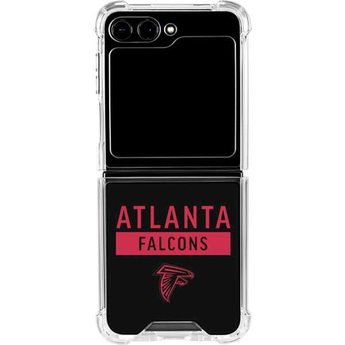 NFL Atlanta Falcons Black Performance Series Galaxy Z Flip5 5G Clear Case