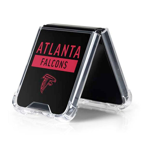 NFL Atlanta Falcons Black Performance Series Galaxy Z Flip5 5G Clear Case