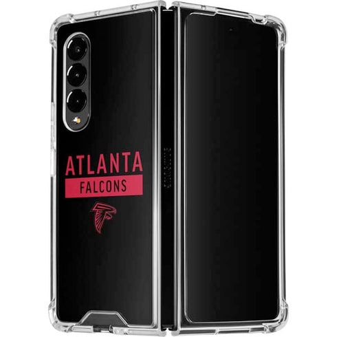 NFL Atlanta Falcons Black Performance Series Galaxy Z Fold4 5G Clear Case