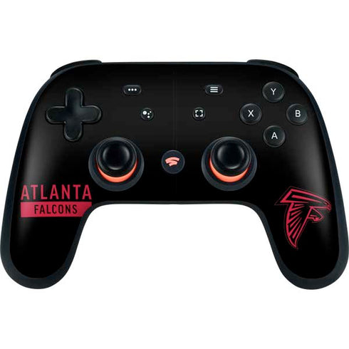 NFL Atlanta Falcons Black Performance Series Google Stadia Controller Skin