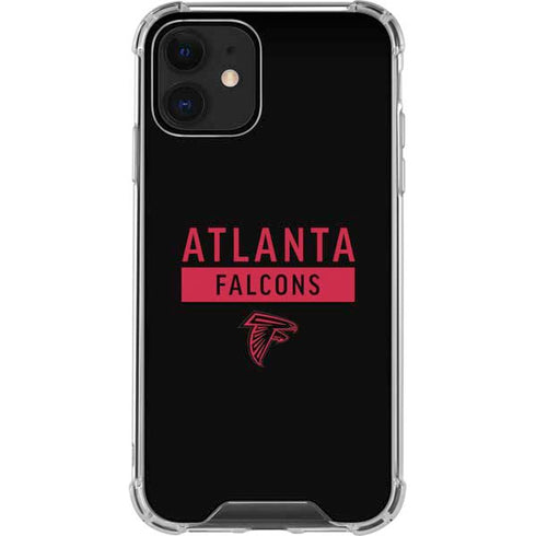 NFL Atlanta Falcons Black Performance Series iPhone 12 Clear Case