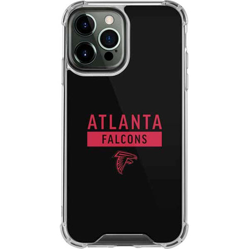 NFL Atlanta Falcons Black Performance Series iPhone 13 Pro Max Clear Case