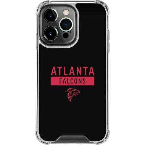 NFL Atlanta Falcons Black Performance Series iPhone 15 Pro Clear Case