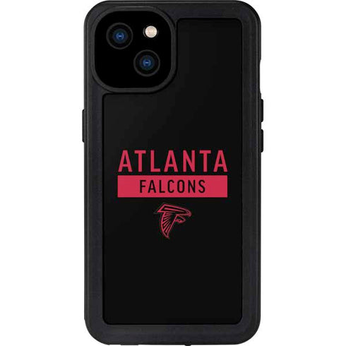 NFL Atlanta Falcons Black Performance Series iPhone 15 Plus Waterproof Case