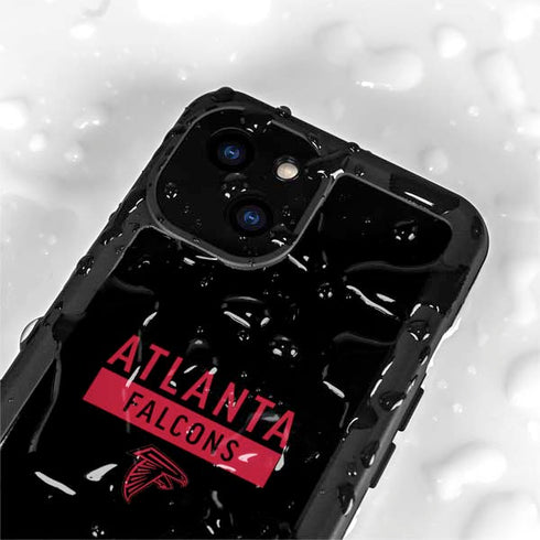NFL Atlanta Falcons Black Performance Series iPhone 15 Plus Waterproof Case