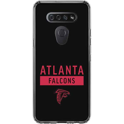 NFL Atlanta Falcons Black Performance Series LG K51/Q51 Clear Case
