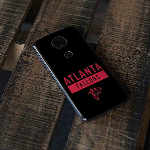NFL Atlanta Falcons Black Performance Series Moto E5 Plus Skin