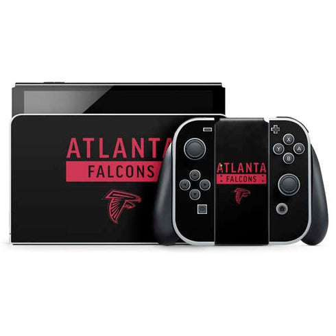 NFL Atlanta Falcons Black Performance Series Nintendo Switch OLED (2021) Skin
