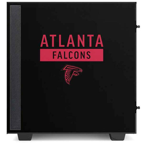 NFL Atlanta Falcons Black Performance Series NZXT H510 Compact ATX Mid-Tower Case Skin
