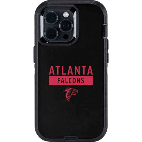 NFL Atlanta Falcons Black Performance Series Otterbox Defender iPhone Skin