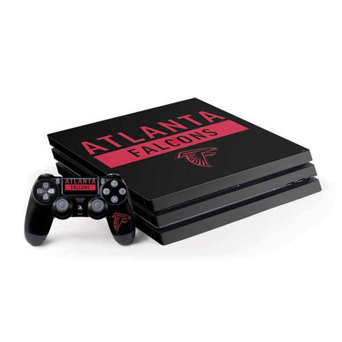 NFL Atlanta Falcons Black Performance Series PS4 Pro Bundle Skin