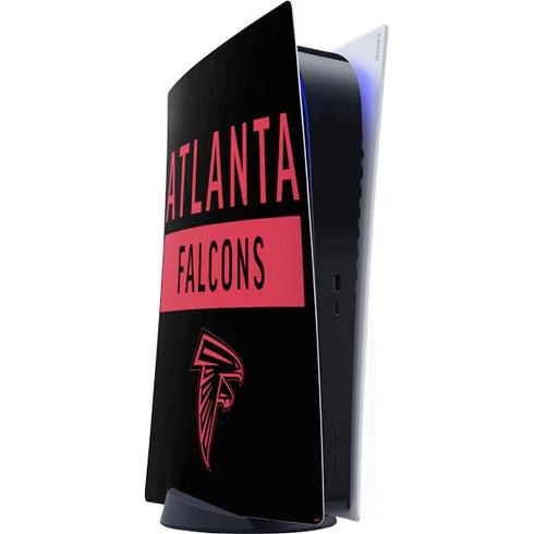 NFL Atlanta Falcons Black Performance Series PS5 Digital Edition Console Skin