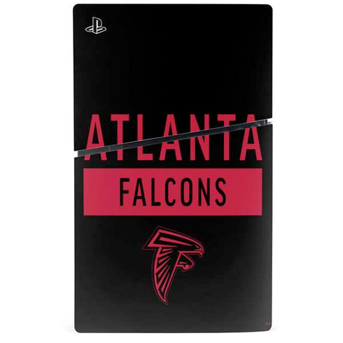 NFL Atlanta Falcons Black Performance Series PS5 Slim Disk Bundle Skin