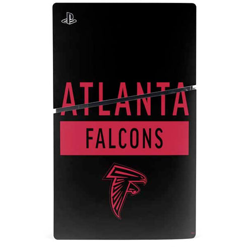 NFL Atlanta Falcons Black Performance Series PS5 Slim Digital Edition Bundle Skin