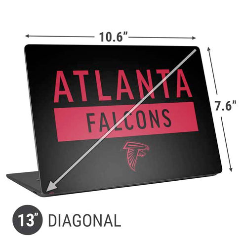 NFL Atlanta Falcons Black Performance Series Universal Laptop 13in (10.6 x 7.6in) Skin